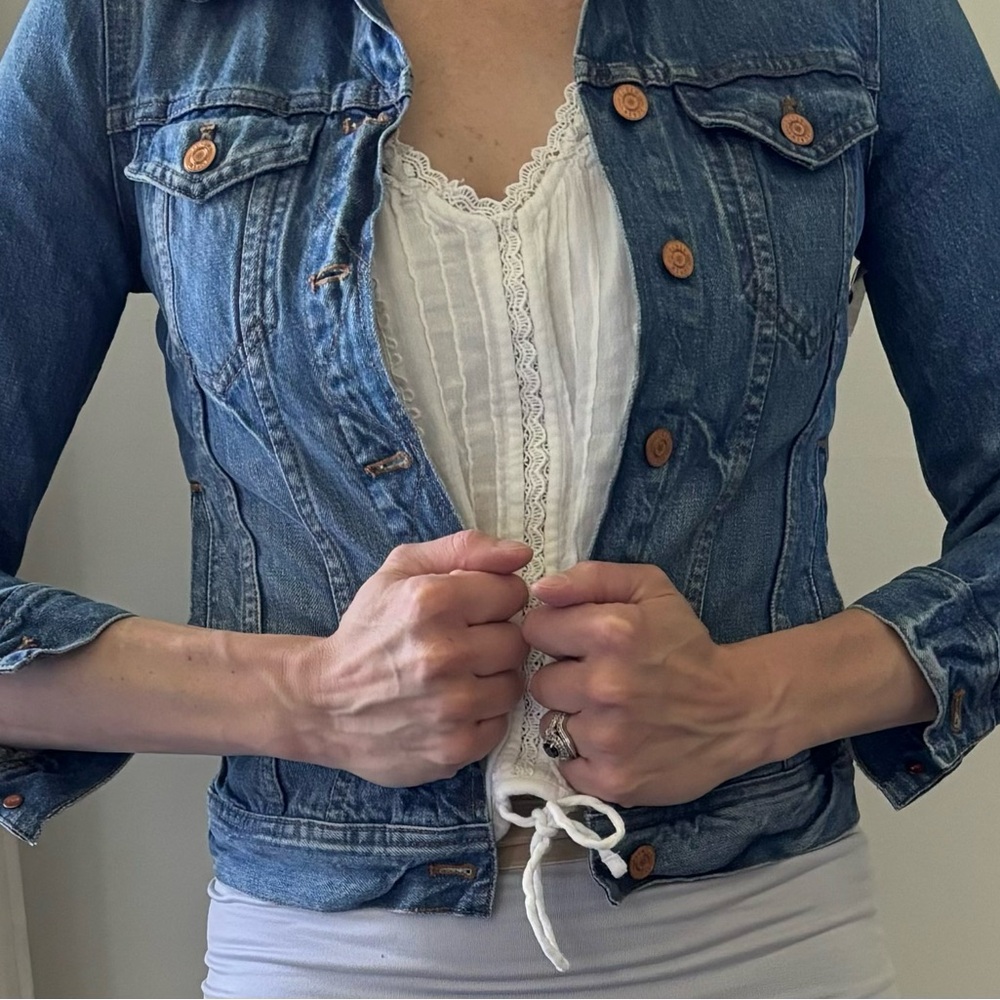 Jcrew Jean Jacket petite XS 100% cotton perfect condition